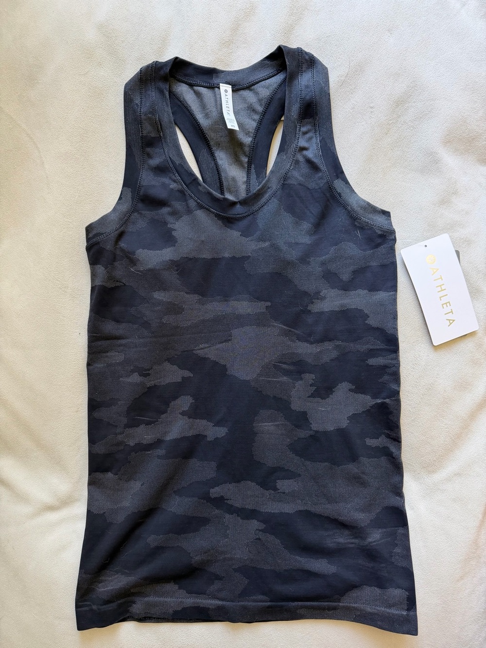 Athleta Black Camo Racerback Tank